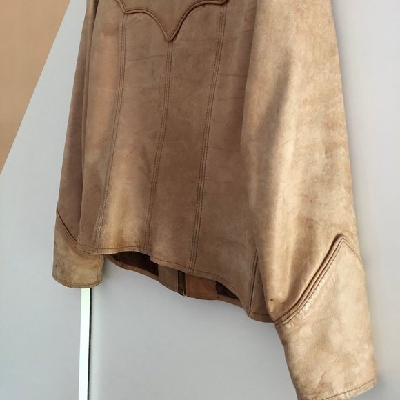 Distressed Classic Leather Jacket - Picture 3 of 4